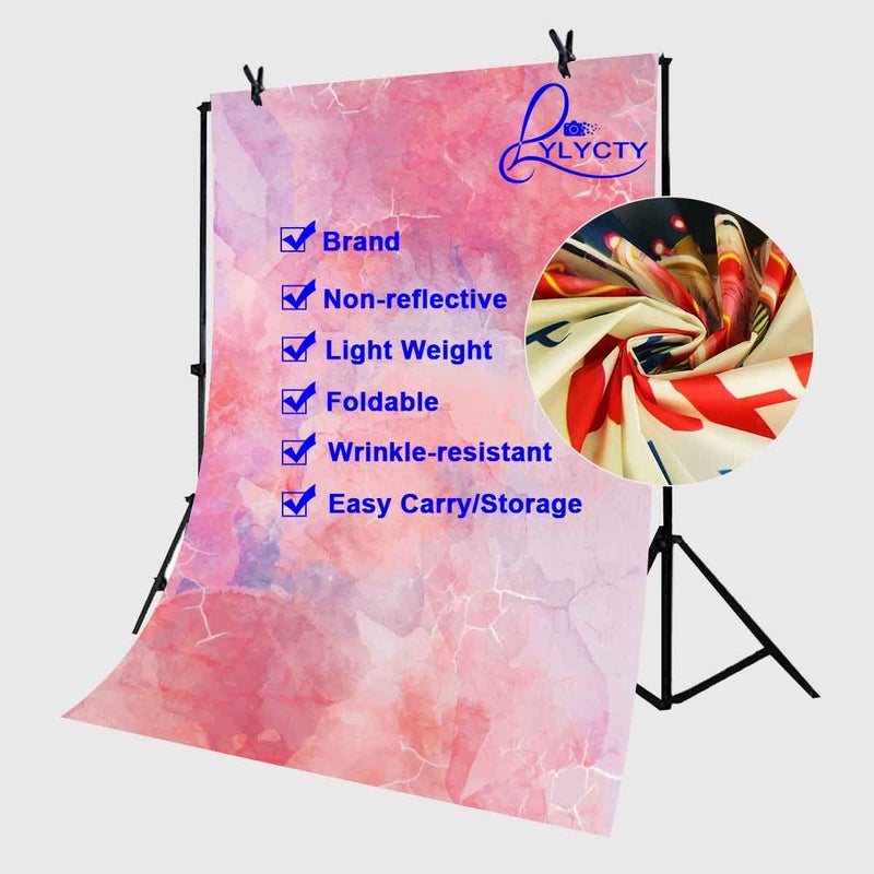 LYLYCTY 5X7ft Millennial Pink Marble Texture Pattern Studio Photography Backdrop Girl Children Party Props LYGE607 - Image 4